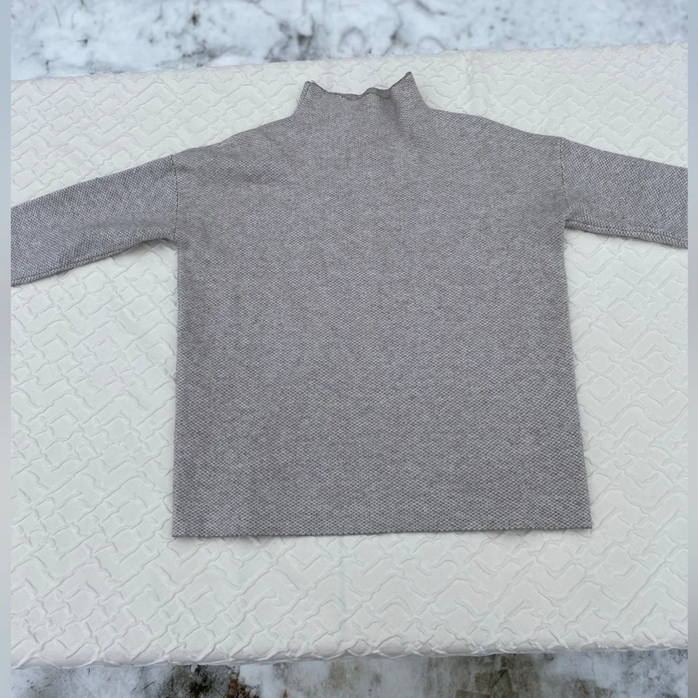 Cynthia Rowley Sweater Dove Gray Mock Turtleneck X-Small